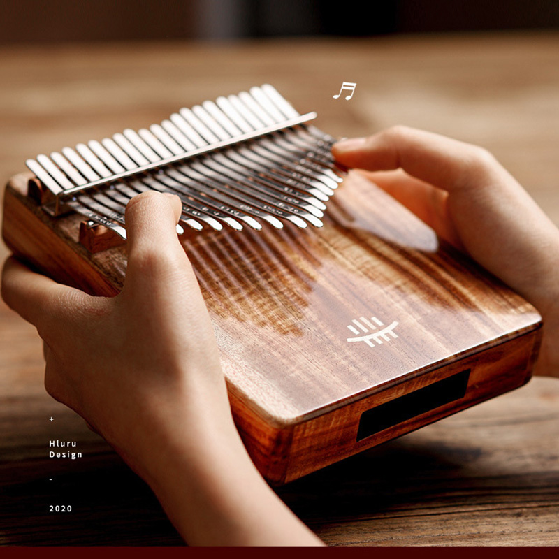 Musical Instrument African - Hluru 칼림바 풀 솔리드 우드 엄지