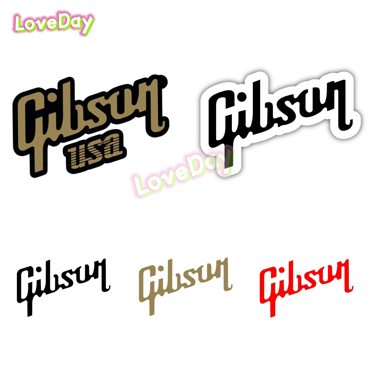 Musical Instrument Logo - Gibson 로고 스티커 데칼 비닐 기타
