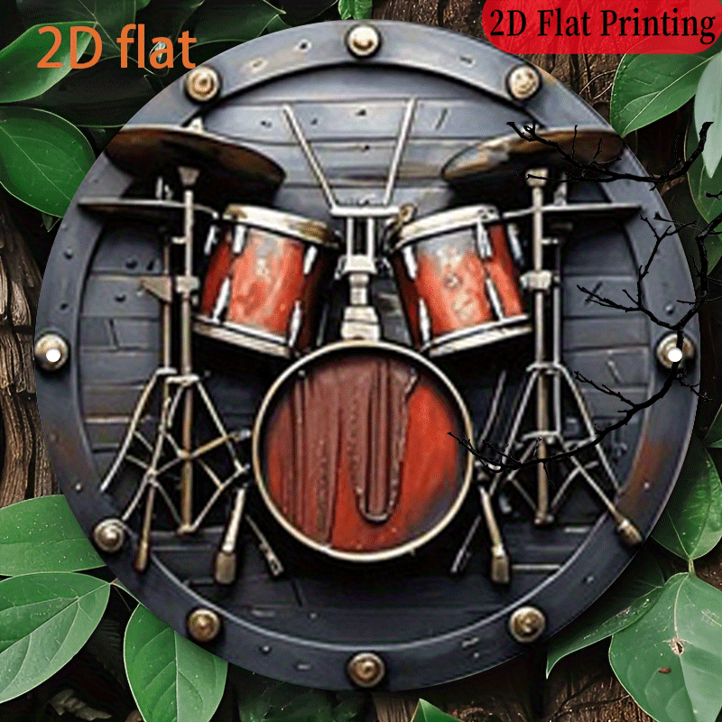 Musical Instrument Drum - 2D 평면, 1개, 20.32x20.32 cm 2D