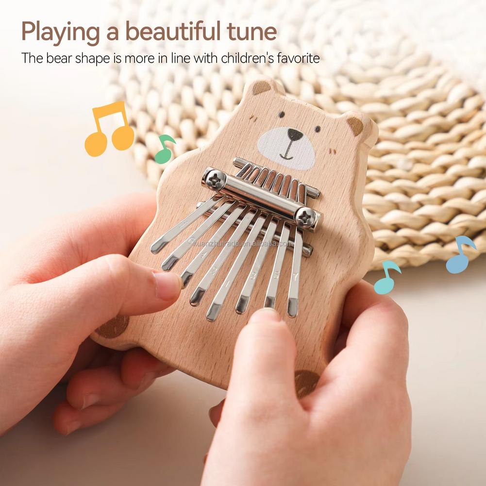 8키 미니 칼림바 휴대용 엄지 피아노 만화 곰 손가락  - Musical Instrument Piano 리뷰 및 가격