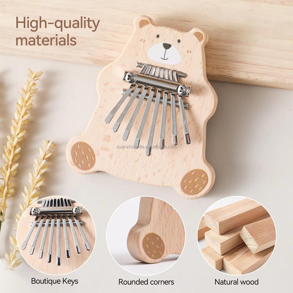 8키 미니 칼림바 휴대용 엄지 피아노 만화 곰 손가락  - Musical Instrument Piano 리뷰 및 가격