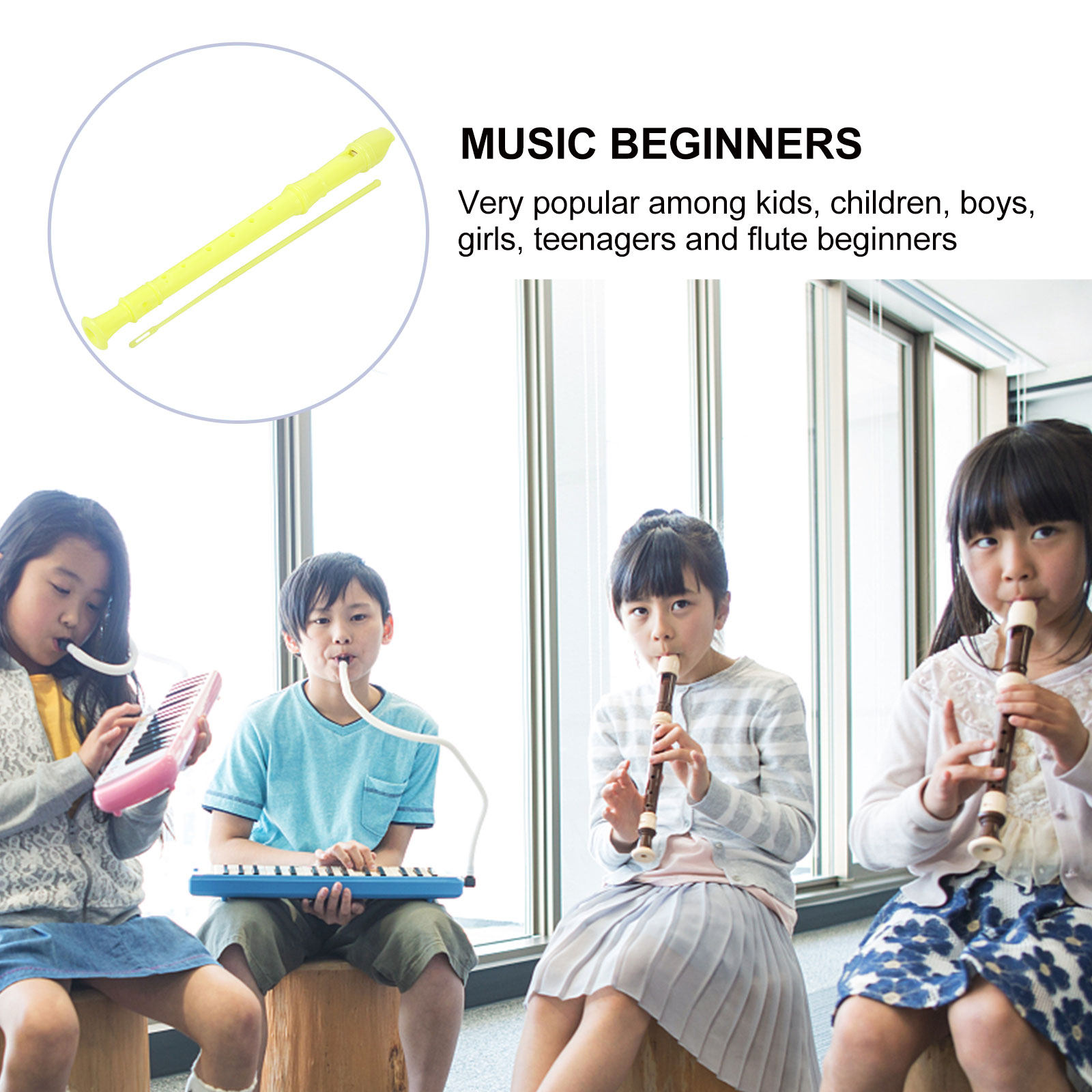 1 세트 어린이 소프라노 레코더 8 홀 ABS 플라스틱 - Soprano Recorder Plastic 리뷰 및 가격