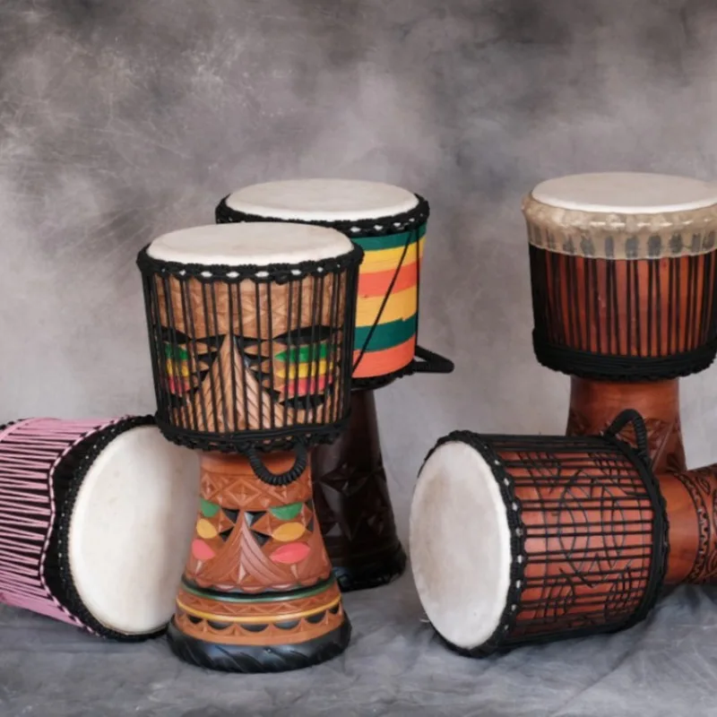 12 인치 Djembe 마호가니 아프리카 드럼 전문 염 - Musical Instrument African 리뷰 및 가격