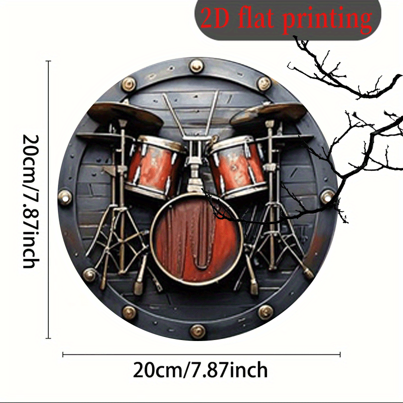 2D 평면, 1개, 20.32x20.32 cm 2D 원 - Musical Instrument Drum 리뷰 및 가격