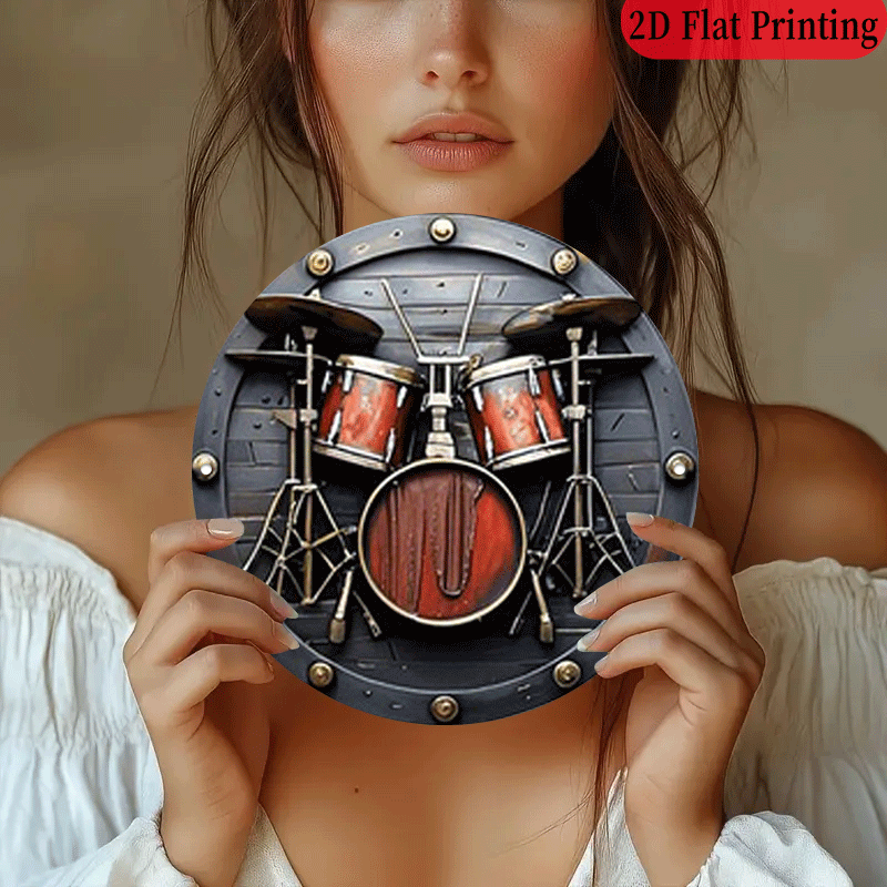 2D 평면, 1개, 20.32x20.32 cm 2D 원 - Musical Instrument Drum 리뷰 및 가격