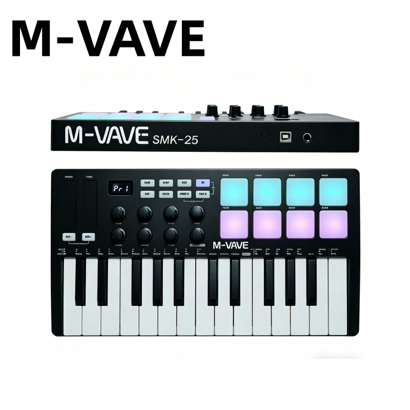 M-VAVE SMK-25 블랙 휴대용 MIDI 키보드, - Musical Instrument Piano 리뷰 및 가격