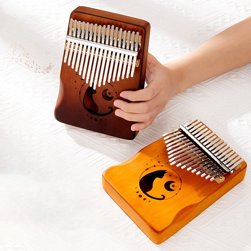 17 Keys Kalimba 그라디언트 색상 디자인 엄 - Musical Instrument Piano 리뷰 및 가격