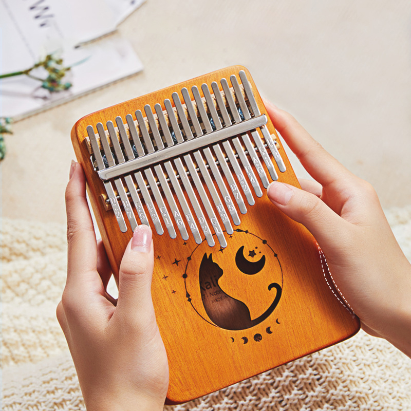 17 Keys Kalimba 그라디언트 색상 디자인 엄 - Musical Instrument Piano 리뷰 및 가격