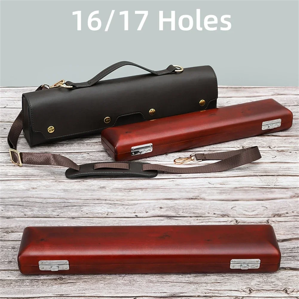 16 17 홀 플루트 용 휴대용 보관 케이스 PU 가죽 - Musical Instrument Accessories 리뷰 및 가격